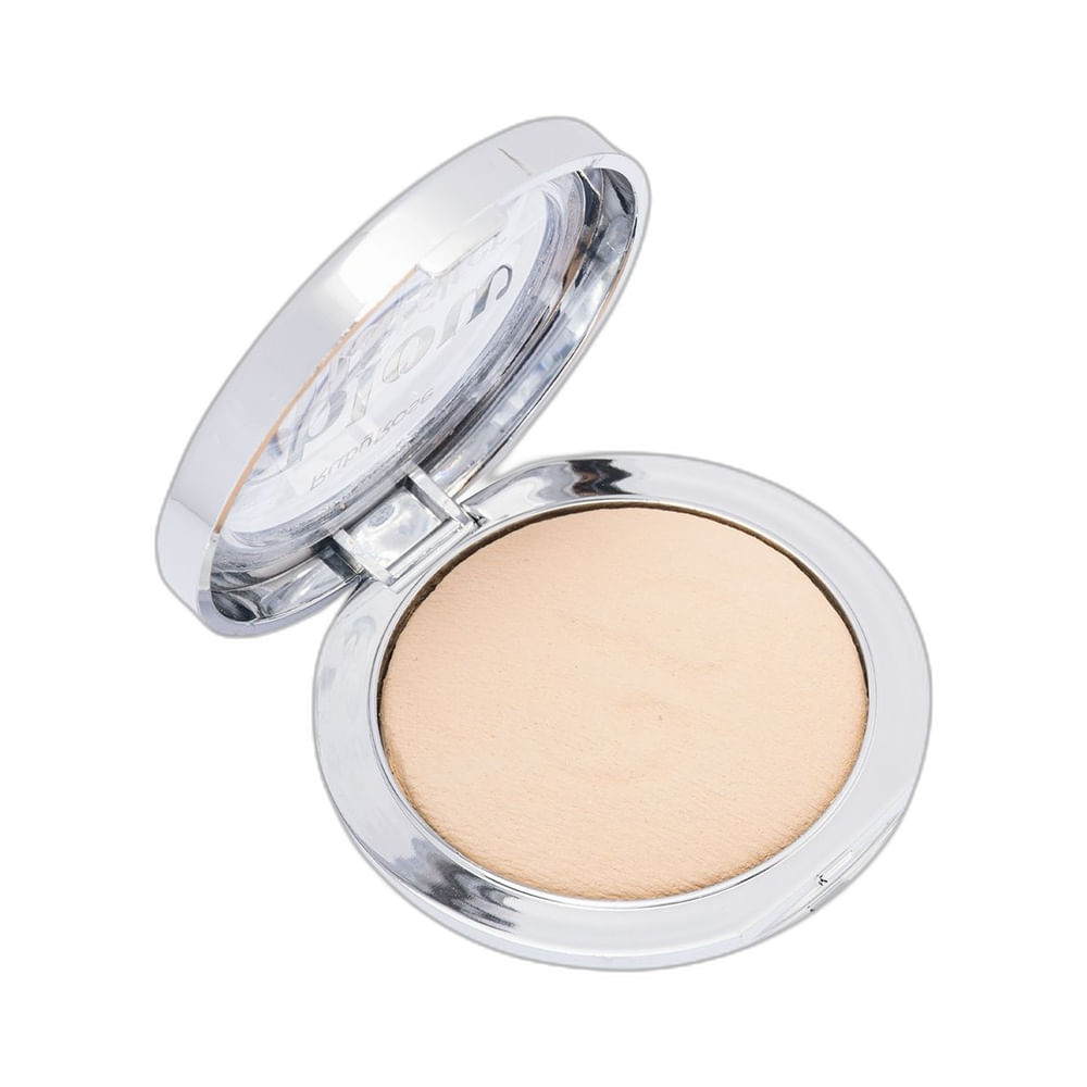 Pó Compacto Facial Ruby Rose Blow Baked Filter PB20 em close, destacando a cor bege claro.